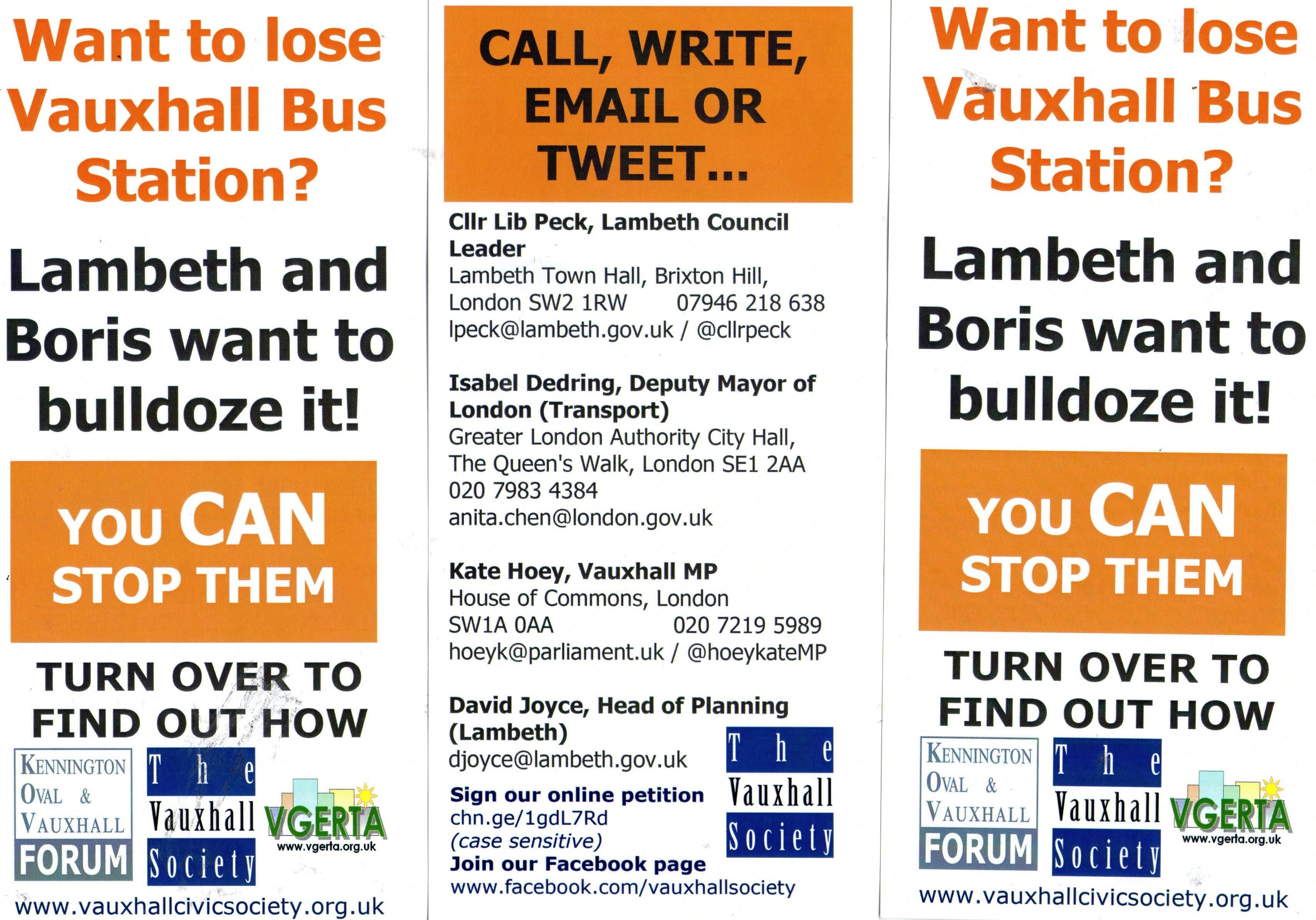 BMM NEWS {Plans to scrap Vauxhall bus garage}