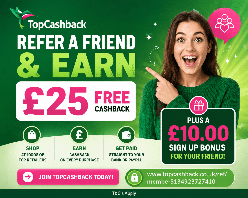 Earn Cashback Online with TopCashback – Get a £10 Sign-Up&nbsp;Bonus